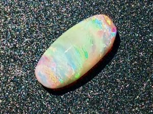 Brightly colored Coober Pedy semi-crystal precious opal