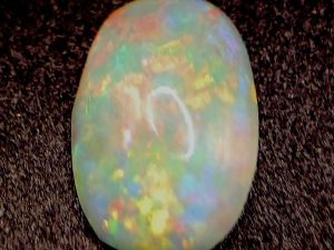 Brightly colored Coober Pedy semi-crystal precious opal