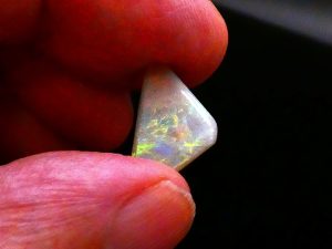 Brightly colored Coober Pedy semi-crystal precious opal